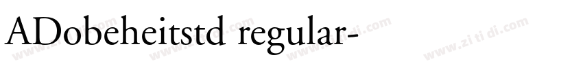 ADobeheitstd regular字体转换